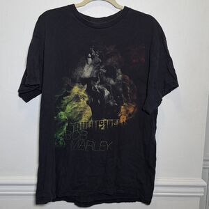 Vintage Bob Marley Zion Rootswear T Shirt XL Reggae Rasta Graphic Tee Faded